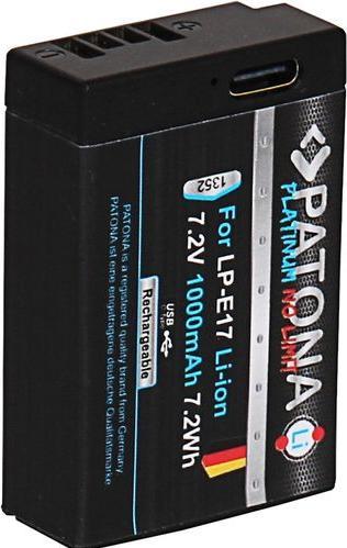 Immagine prodotto Patona Batteria al platino come la Canon LP-E17 con ingresso USB-C (Accumulatore di carica elettrica)