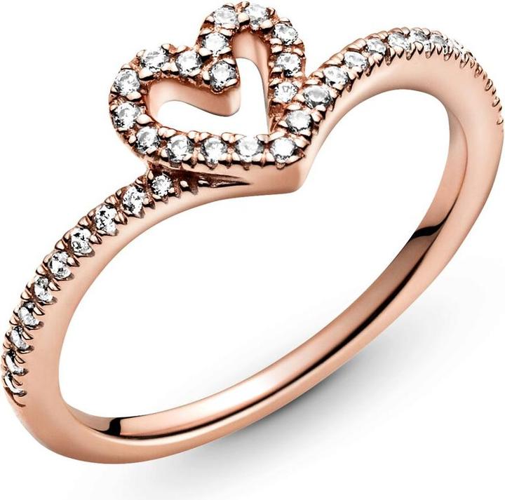 Actual product image Pandora Rose Heart and Wishbone Ring (52)
