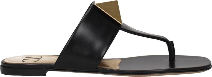 Actual product image Valentino Garavani One Stud Leather Thong Sandals (36)