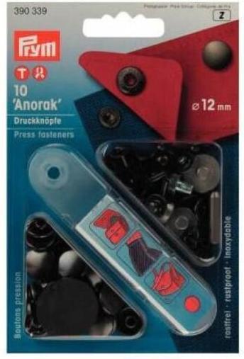 Produktbild Prym Druckknopf Anorak, brüniert 12 mm, Karte 10 Stk.