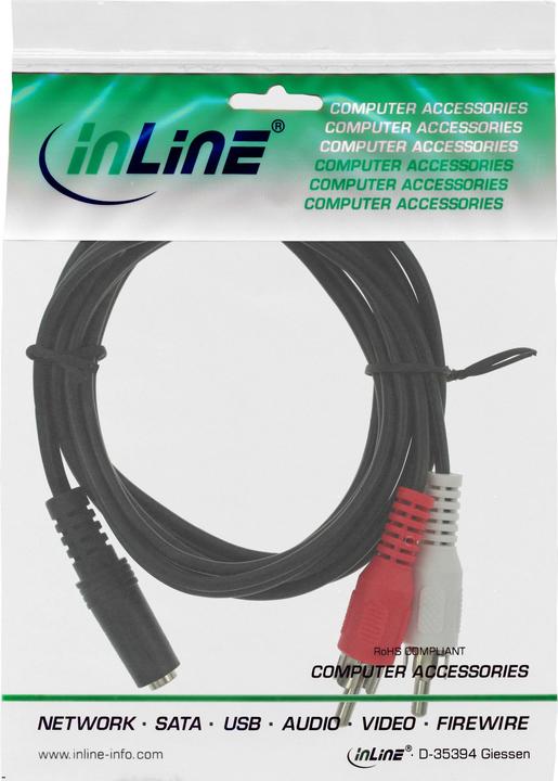 Image du produit InLine Prise Cinch-3.5mm jack (2 m, RCA)