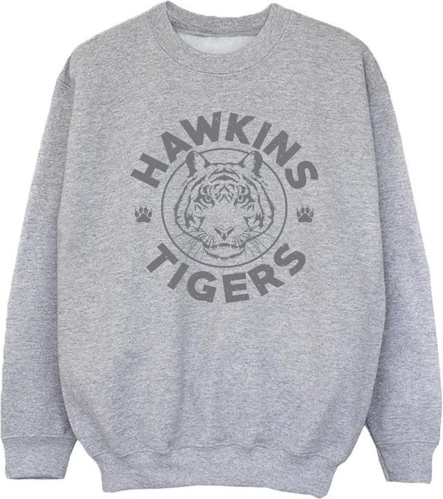 Netflix Stranger Things Hawkins Grey Tiger Sweatshirt Mädchen