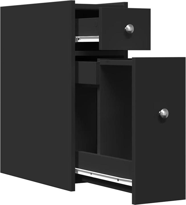 Actual product image VidaXL Narrow bathroom cabinet with castors