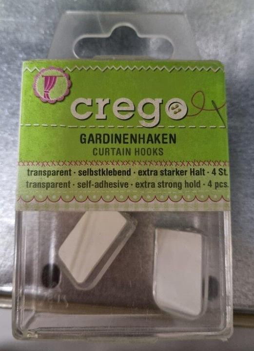 Actual product image Crego Self-adhesive curtain hooks (transparent)