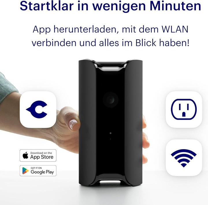 Produktbild Canary View Überwachungskamera mit 2-Wege-Audio, 24/7 Live-Übertragung, Bewegungsmelder, Nachtsicht