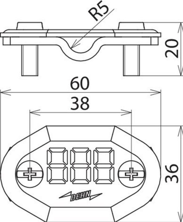 Actual product image Dehn Licence plate