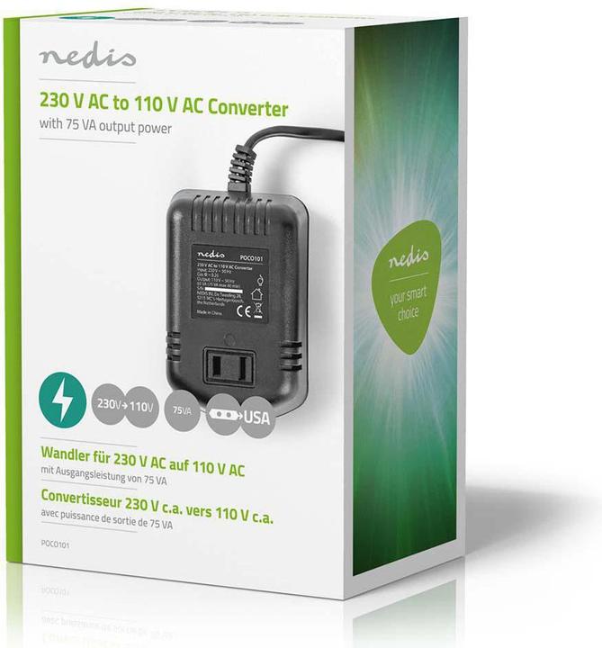 Immagine prodotto Nedis Stromwandler - Netzstromversorgung - Europäisch-Amerikanisch - 230 VAC Umrichter - 75 W - 11