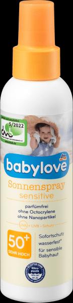 dm babylove Sensitive sun spray, SPF 50+ (Sun spray, SPF 50+, 150 ml)