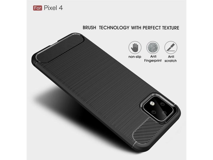 Produktbild Screenguard Google Pixel 4 Hülle Carbon Brushed Soft TPU (Google Pixel 4)