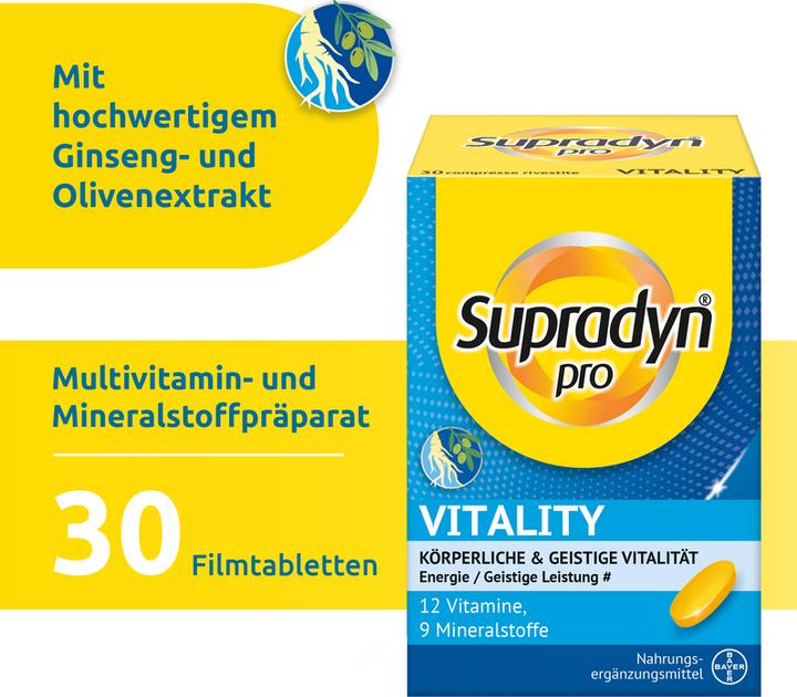 Actual product image Supradyn pro Vitality (30 Piece, Pills)