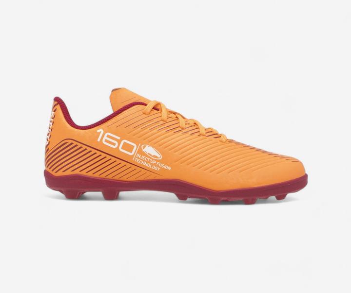 Actual product image Kipsta Kids football cam shoes MG with laces - 160 orange (35)