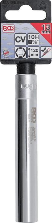 Actual product image BGS Socket, Hexagon, extra deep 10 mm (3/8 ") Drive 13 mm (13 mm)