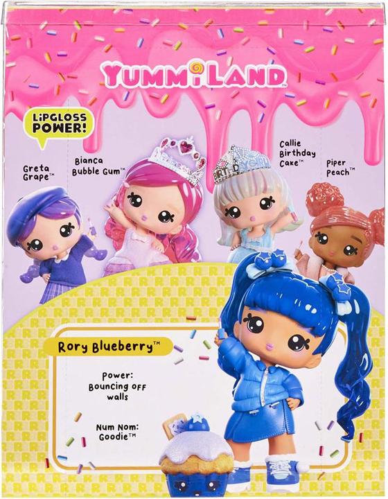 Produktbild MGA Yummiland Grosse Puppe + Lipgloss-Tier – Rory Blueberry