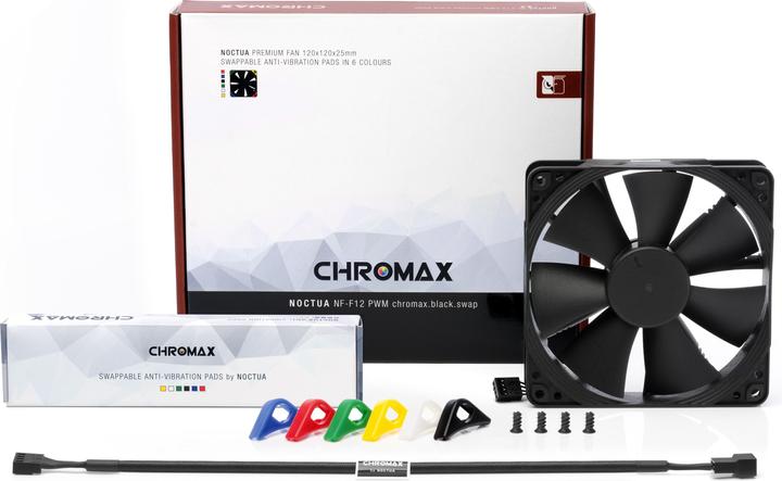 Immagine prodotto Noctua NF-F12 PWM chromax.black.swap (120 mm, 1 x)