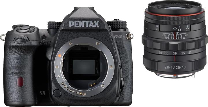 Pentax K-3 III monocromatica + 20-40 mm f2.8-4 ED Limited DC WR (20 - 40 mm, 25.73 Mpx, APS-C / DX)