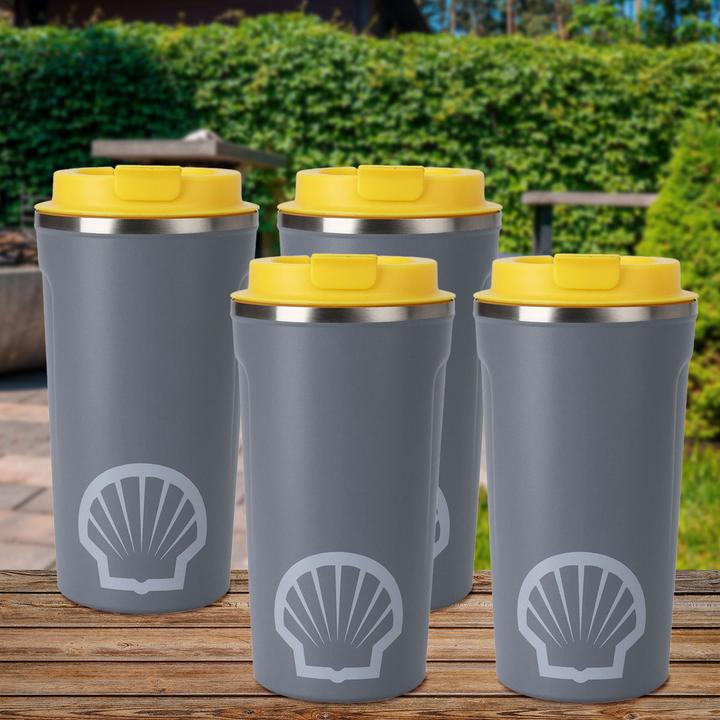 Image du produit Rainx Lot de 4 gobelets isothermes, couvercle plastique, acier inoxydable, 500 ml (0.50 l)