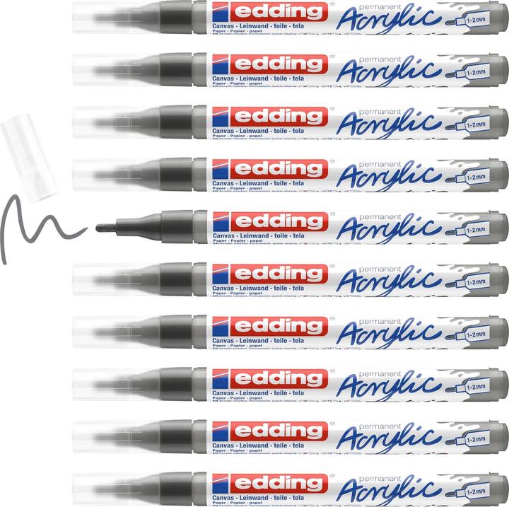 Produktbild Edding Acrylmarker 5300 Fein (Anthrazit, 2 mm, 1 x)