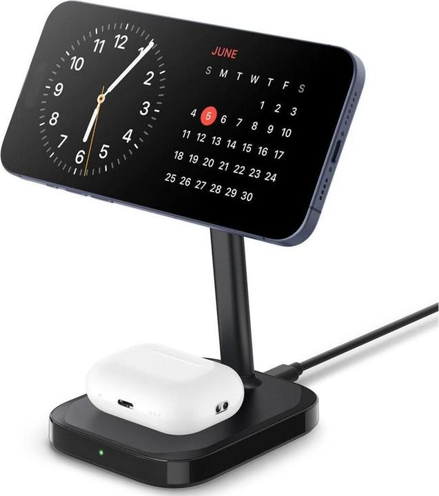 Produktbild Spigen ArcField PF2100 Ständer mit MagSafe-Ladegerät – Schwarz (20 W)