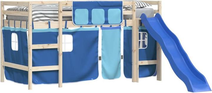 Actual product image VidaXL Curtains for loft bed blue polyester,Colour: blue (100 x 75 cm, 34 x 75 cm, 60 x 75 cm, 85 x 76 cm, 80 x 43 cm)