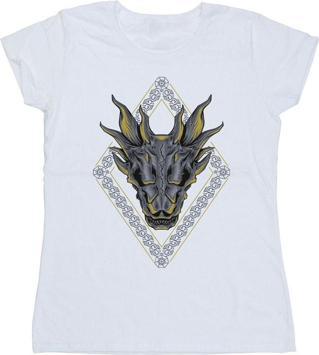 Actual product image Game of Thrones Womens/Ladies Dragon Pattern Cotton T-Shirt (XL)