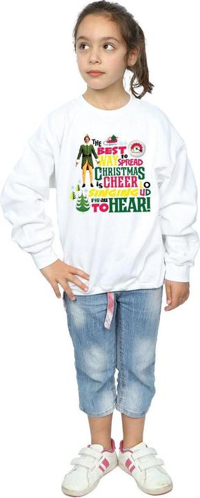 Actual product image Elf Girls Christmas Cheer Sweatshirt (140, 146)