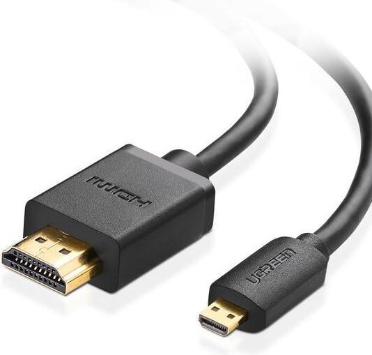 Actual product image Ugreen HD127 Micro HDMI - HDMI Cable 4K 3D 3m (black) (3 m, HDMI)