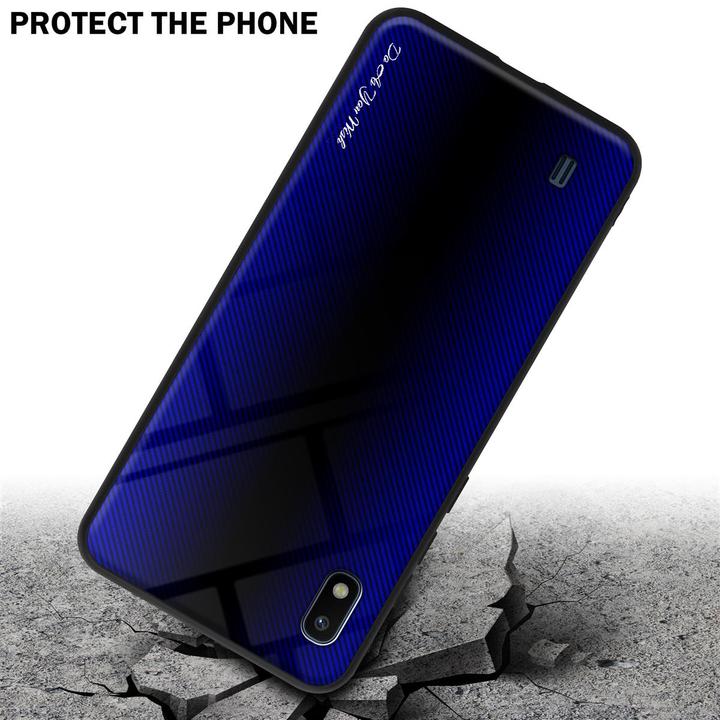 Produktbild Cadorabo TPU Gestreiftes Glas Cover (Samsung Galaxy A10, HTC One M10)