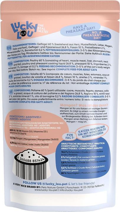 Produktbild Lucky Lou Katzen-Nassfutter (Adult, 1 Stk., 131 g)