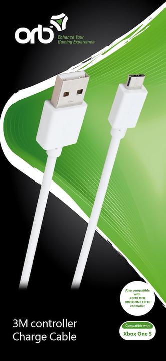Image du produit ORB Câble de charge du contrôleur (câble de 3m) - pour Xbox One S (Xbox One S)