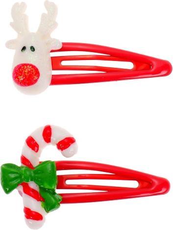 Image du produit Snazzy Santa Pinces à cheveux Rudolph et canne à sucre de