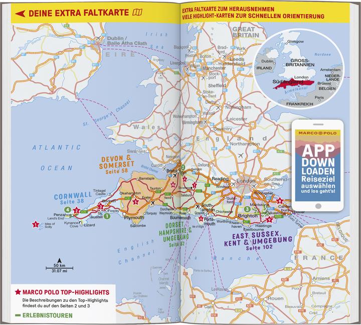 Produktbild Reiseführer Südengland, Cornwall bis Kent (Deutsch, Michael Pohl, 2024)