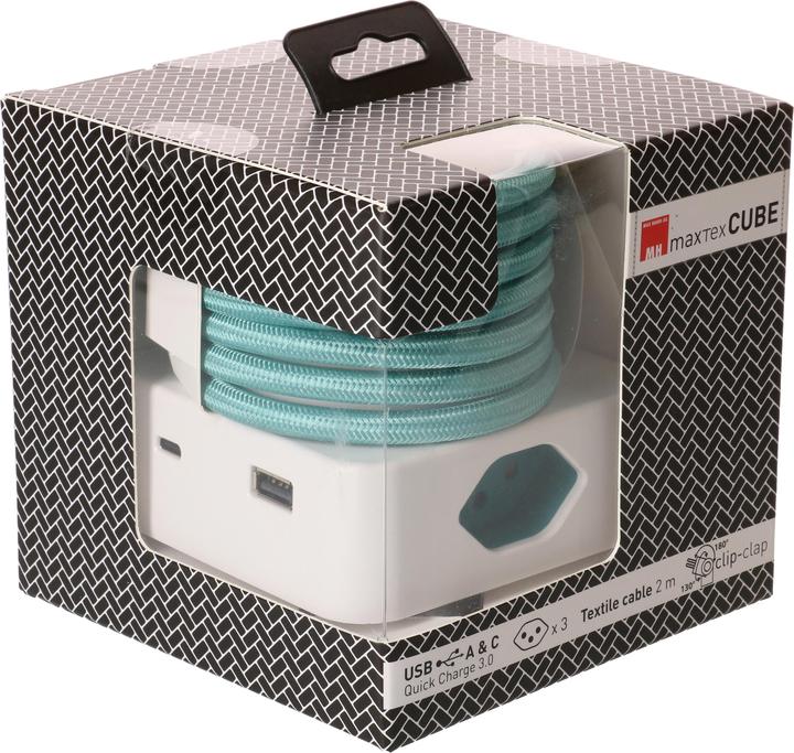 Image du produit Max Hauri maxTEX Cube (3 x, USB-A, USB-C, Type 13, 2 m)