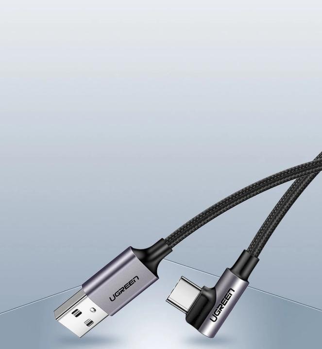 Produktbild Ugreen USB-C gewinkelt zu USB-A 2.0 A Datenkabel (2 m, USB 2.0)