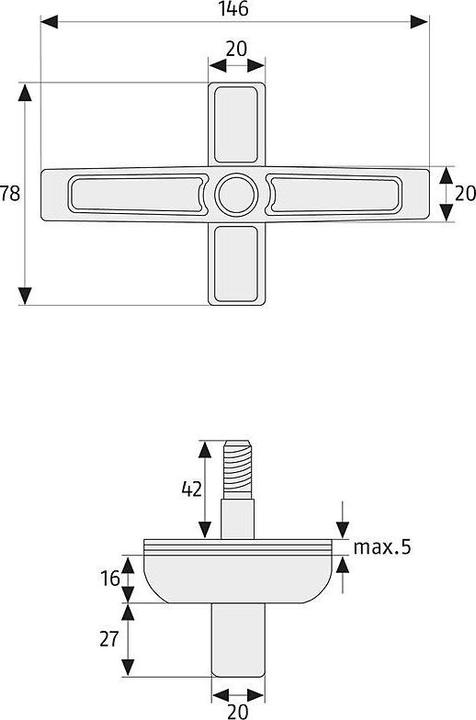 Image du produit Abus 2520 B AL0089 Serrure pour fenêtre à double battant