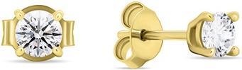 Brilio Silver - Gold-plated stud earrings with clear zircons EA580/1/2/3/4Y - Diameter: 0.6 cm