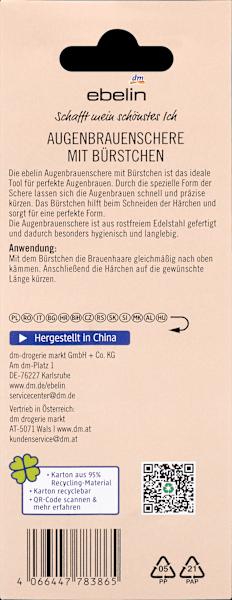 Produktbild dm ebelin Augenbrauenschere mit Bürstchen