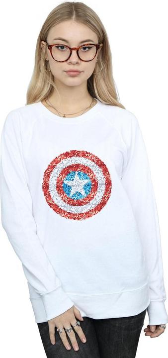 Image du produit - Sweat CAPTAIN AMERICA PIXELATED SHIELD - Femme (XL)