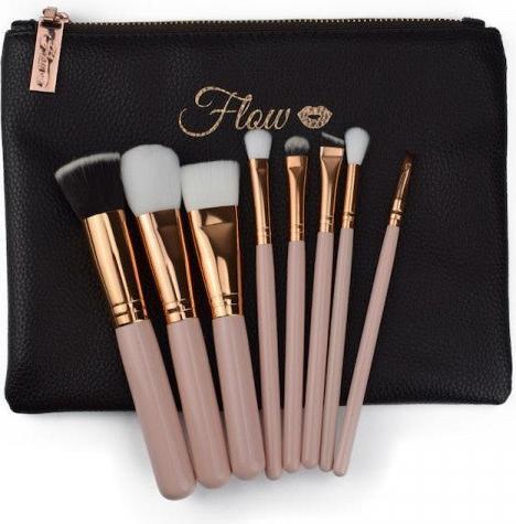 Actual product image Calitron Makeup brush 8 pieces colour nude, incl. case (Foundation)