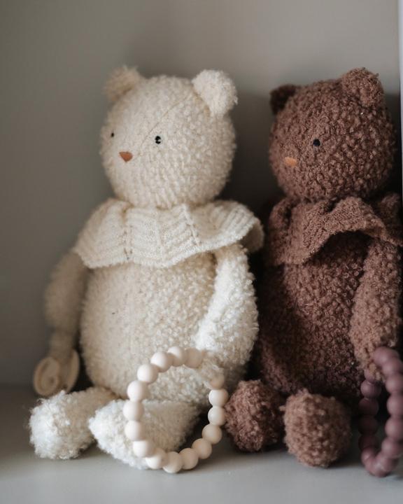 Image du produit Smallstuff Ours d'activité, bouclé laine mérinos, marron rose - (40006-03) (Jouet en peluche chien)
