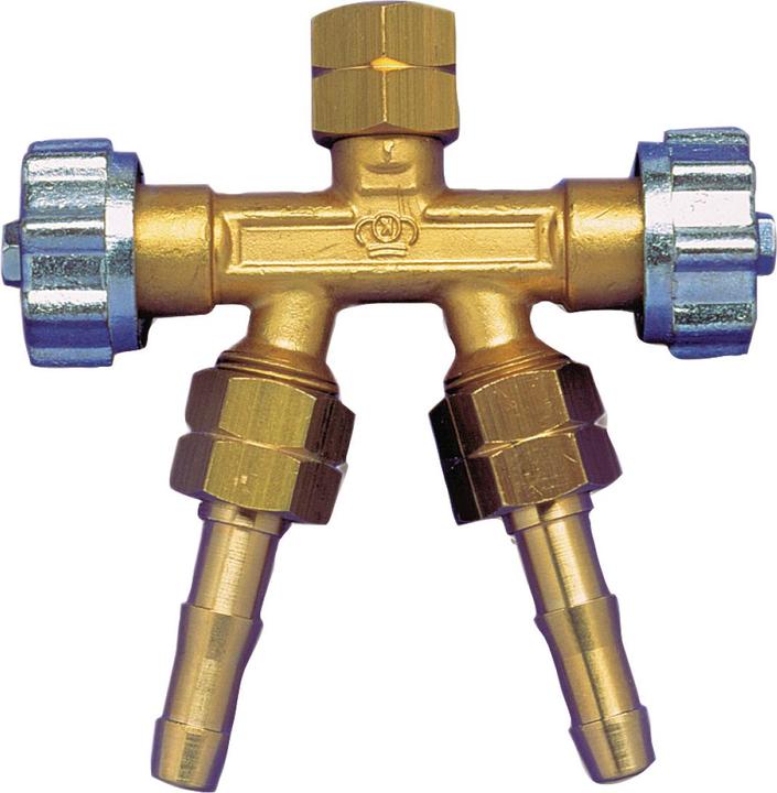Actual product image Schweisskraft Double branch valve 3/8" left / acetylene/propane