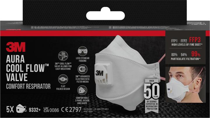 3M Atemschutzmaske, weiss (FFP3, 5 x)