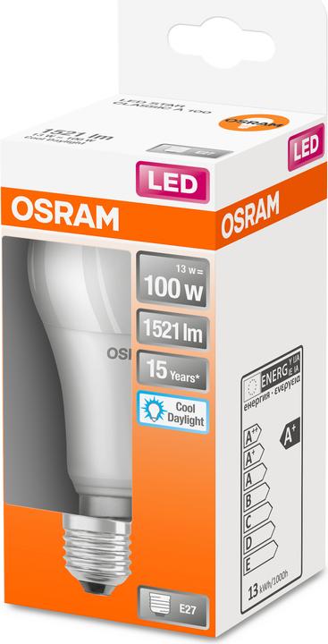 Actual product image Osram Star Classic A (E27, 13 W, 1521 lm, 1 x, F)