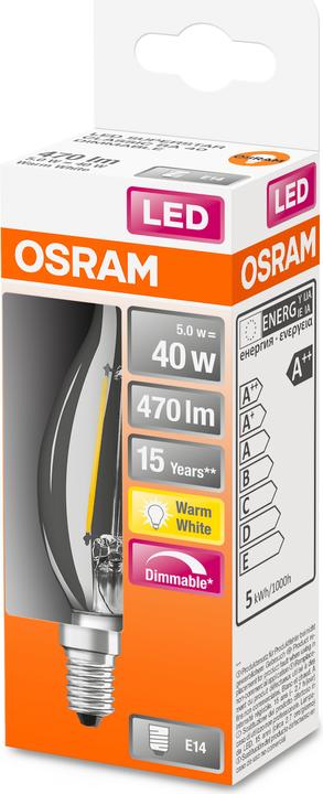 Produktbild Osram Led Retrofit Classic Ba (E14, 40 W, 470 lm, 1 x, E)