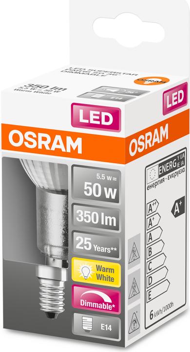 Produktbild Osram Led Superstar Par16 (E14, 50 W, 350 lm, 1 x, F)