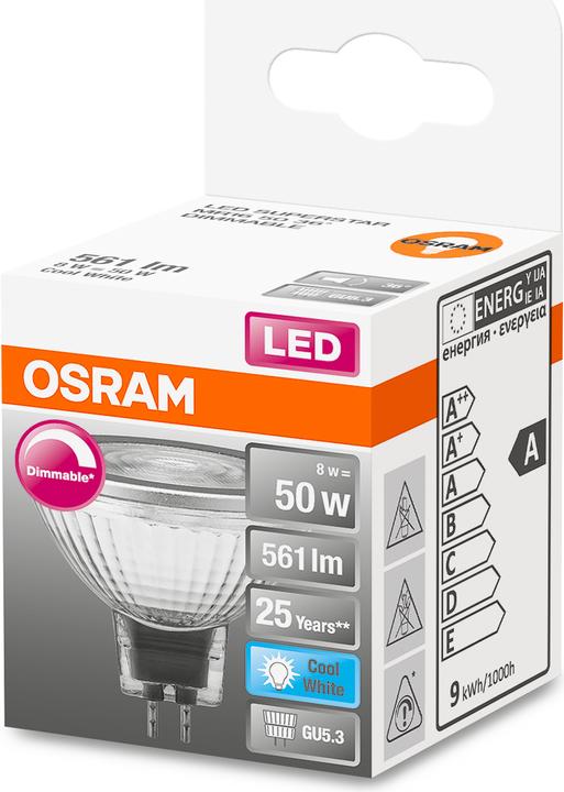 Produktbild Osram Led Superstar Mr16 (GU5.3, 50 W, 561 lm, 1 x, G)