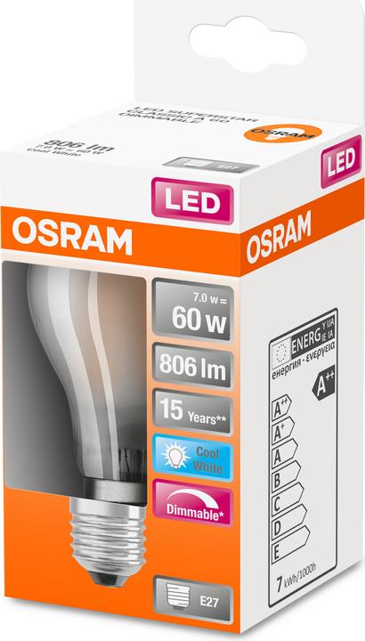Actual product image Osram Superstar Classic A (E27, 60 W, 806 lm, 1 x, E)