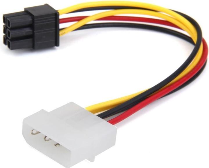 Actual product image PowerGuard 4-pin IDE Molex to 6-pin graphics card power cable adapter