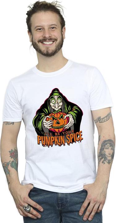 Actual product image Disney Mens Pumpkin Spice Evil Queen Villains Cotton T-Shirt (3XL)