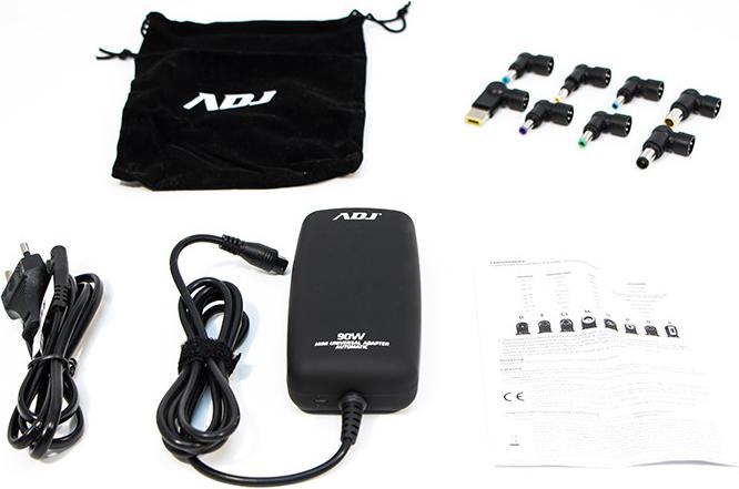 Actual product image ADJ Alimentatore Notebook 90w Mini Bk 8 Connettori 3pin Auto (90 W)