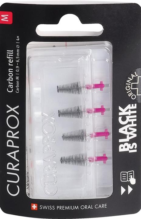 Produktbild Curaprox Black is white-CPS Carbon M refill 4 Stk (4 x, 6.50 mm)